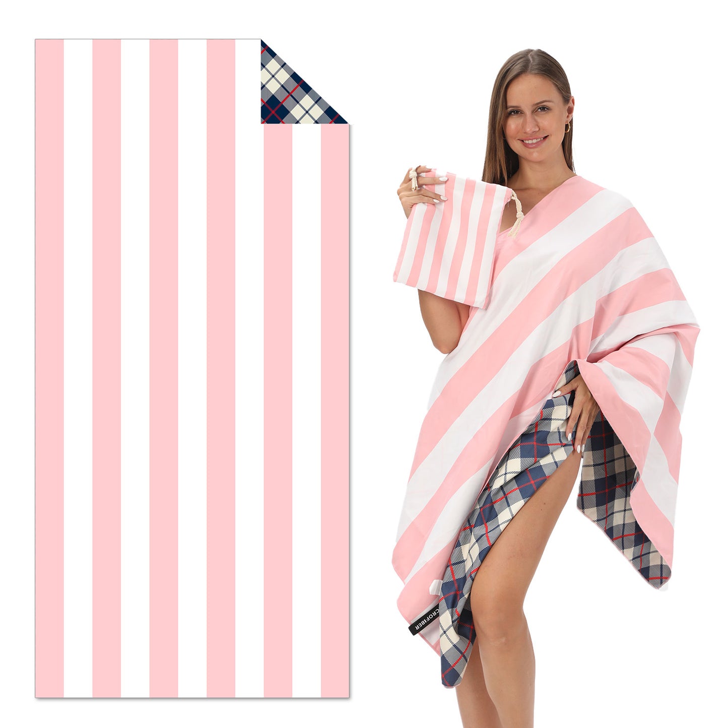The "Not Sandy" Towel - Pink